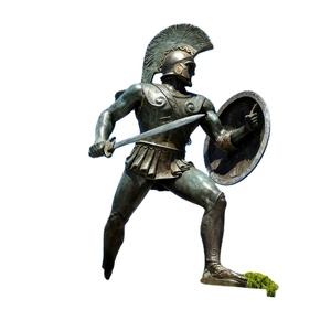 Estatua de <span class=keywords><strong>Guerrero</strong></span> Romano de Bronce de Tamaño Real para Jardín Exterior, Escultura Espartana Antigua - Product Image 6