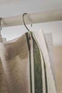 Rideau de douche à rayures vertes 72*72 pouces Rideau de douche personnalisé Rideau de douche en tissu de coton Texture de <span class=keywords><strong>lin</strong></span> - Product Image 4