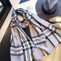 Autumn and winter classic British plaid scarf cotton cashmere scarf women's shawl dual-use new wholesale