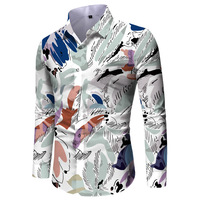Chemise Cardigan Zippée Homme Personnalisée Style Vintage Décontracté Impression Numérique 3D Lavable en Machine Grande Taille Printemps
