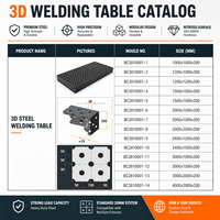 Table de soudage 3D flexible, table de fixation modulaire D16 D28, banc de soudage en acier interchangeable pour fabrication lourde OEM