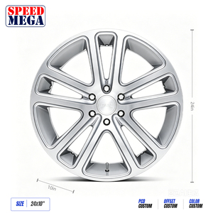 ล้อแม็กซ์ SPEED MEGA สีเงิน สำหรับรถกระบะ SUV อะไหล่แต่ง หน้าเจียร - Product Image 3