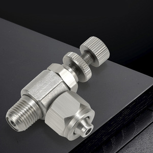 Válvula de Estrangulamiento Neumática de Acero Inoxidable 304 Sayu, Conexión de Compresión Roscada de Liberación Rápida, Resistente a Alta Presión - Product Image 2