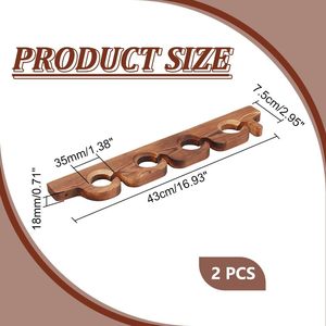 Estante de madera para copas de vino, estante de almacenamiento de copas con tallo de madera maciza para montar en la pared, escurridor, estante de almacenamiento de copas de vino para montar en la pared y - Product Image 4