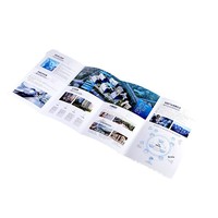 Impression personnalisée en offset de prospectus A4 couleur unie, pliage en trois, pour publicité d'entreprise, en papier Kraft/Cuivre