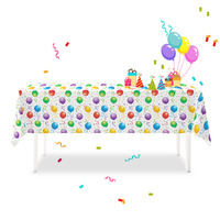 Nappe rectangulaire jetable écologique 137x234cm en PE/PEVA pour Pâques, Noël, Ramadan, Remise de diplôme, Saint-Valentin