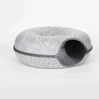 Usine OEM/ODM, Grossiste à prix compétitif : Nids pour animaux de compagnie en feutre et coussins en peluche, utilisables en deux modes (panier et maison), pour chiens et chats