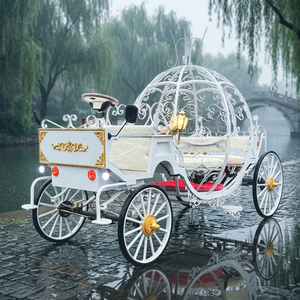 Carrosse électrique blanc en forme de citrouille pour défilés et visites touristiques, carrosse royal sans chevaux, carrosse électrique Cendrillon en forme de citrouille - Product Image 1