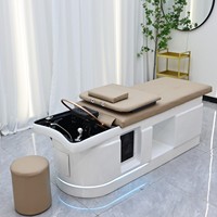 Fauteuil de lavage de luxe Winplus marron pour salon de beauté, spa capillaire, massage thaïlandais et spa japonais pour la tête