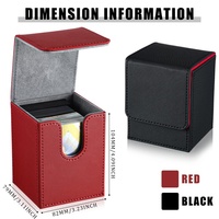 Boîte de rangement TCG pour 100 cartes protégées, compatible jeux de société, grande capacité, écologique, durable, recyclable, en PU, personnalisable