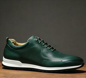 Baskets de luxe en cuir véritable pour hommes, chaussures Oxford classiques confortables à lacets, décontractées, pour l'extérieur, la rue, les voyages, chaussures plates - Product Image 6