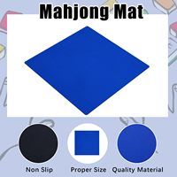 30 x 30 Zoll Mahjong-Tischmatte Blaue Gummi-Spielmatte für Paigow Poker Mahjong-Spielunterlage