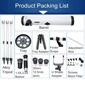 تلسكوب فلكي احترافي عاكس F70076M عالي الطاقة عالي الجودة تلسكوب أحادي العين قمر نجمي مع حامل ثلاثي القوائم - Product Image 6