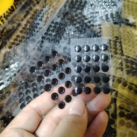 Patins de souris universels DIY en PTFE Obsidian, petits points ronds, antidérapants, rouges, personnalisés, avec bords incurvés