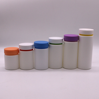 80/100/135/150/175/200/250ml/cc bouteille d'emballage en plastique de comprimé de capsule cylindrique de catégorie de médicament de HDPE avec le chapeau à vis et la chaleur scellant