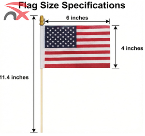 Drapeaux à main promotionnels en gros du <span class=keywords><strong>drapeau</strong></span> national <span class=keywords><strong>des</strong></span> <span class=keywords><strong>États</strong></span>-<span class=keywords><strong>Unis</strong></span> pour revendeurs et événements - Product Image 4