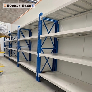 מדפי אחסון 200 ק\"ג, מדפי מוסך, מדפים מצופים באבקה, מערכת מדפים ממתכת למחסן - Product Image 6