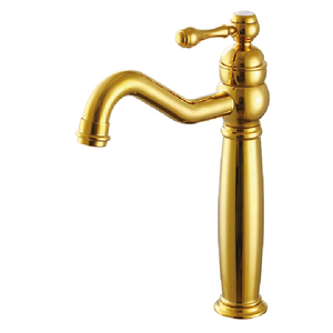 Phong Cách Châu Âu Titan Vàng Brass Chiều Rộng Cao Lưu Vực Vòi Nước, Khách Sạn Nhà Cổ Nóng Và Lạnh Dài Lưu Vực Mixer - Product Image 1