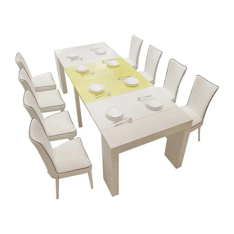 확장 식사 테이블 세트 식당 가구 MDF 확장 식탁