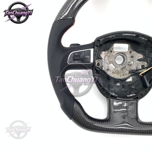 Volante de Fibra de Carbono para Automóvil, Compatible con <span class=keywords><strong>Audi</strong></span> A3 (8P) Sportback, A4 (B8) Avant, A5 (8T), A6 (C6), A8 (D3), Q5 (8R), Q7 - Product Image 3