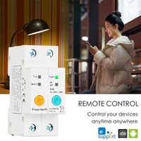 Mini-interrupteur intelligent Wi-Fi en plastique avec protection contre les fuites de tension, contrôle à distance par téléphone mobile, relais temporisé industriel MCB 3kA