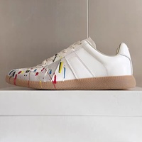 Chaussures de sport légères et respirantes en maille, peintes à la main, style graffiti, design bas, pour la marche décontractée