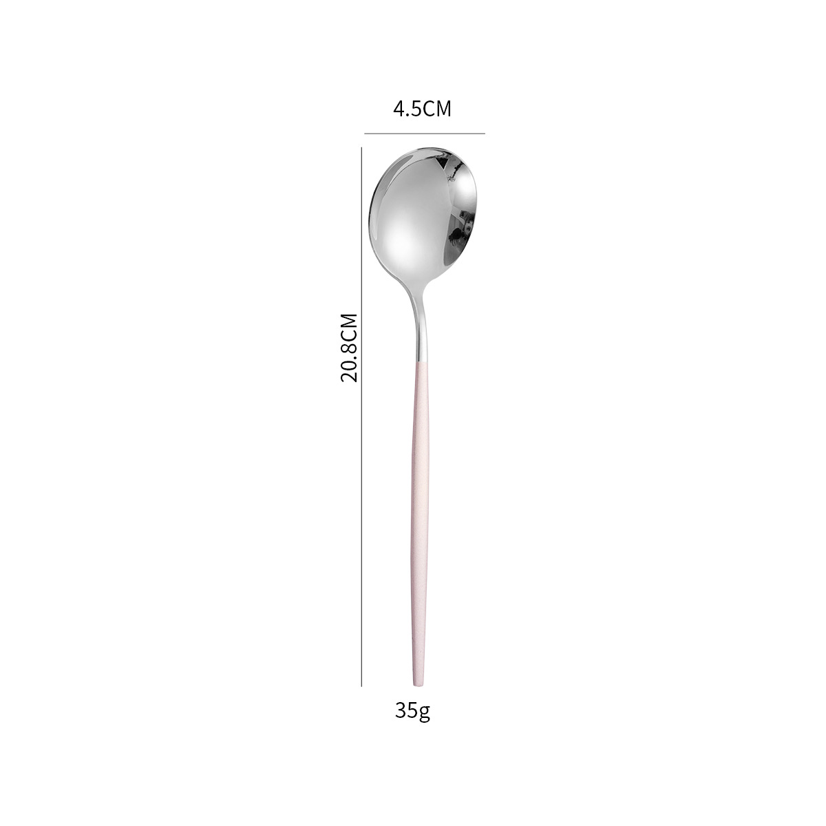 Cuchara de plata rosa
