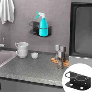 Wall Mounted <b>Spray</b> Bottle Holder 3 Hole <b>Set</b> Heavy Duty Powder Coated For Kitchen Bathroom Hospital Workshop Storage - Product Image 2