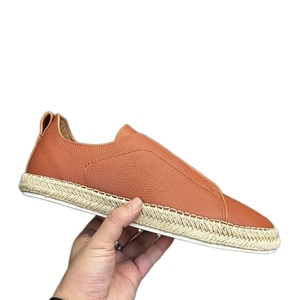 Zapatos Casuales de Cuero Originales Italianos, Cómodos y Versátiles, Zapatos Deportivos Casuales para Hombre, Zapatos de Skateboard con Suela de Ratán - Product Image 5