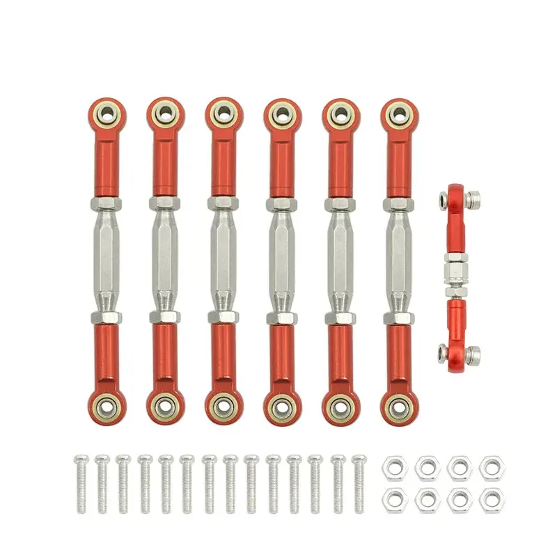 7pcs/Set Adjustable Metal Servo Rod Chassis Link 39-50/70-88/80