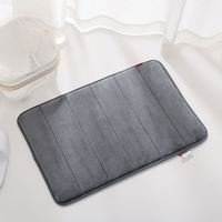 Tapis de bain en mousse à mémoire de forme, super doux, absorbant, antidérapant, séchage rapide, lavable en machine, tapis de sol pour baignoire et douche