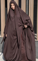 Jilbab Nida Premium Personnalisé avec Bandeau en Jersey à Cordon Latéral et Fente – Vêtements Islamiques pour Femmes Musulmanes – Vente en Gros de Jilbabs