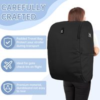 Sac de voyage léger et portable en polyester rembourré avec fermeture éclair pour siège auto, pliable et tendance, pour poussette et contrôle à la porte d'embarquement