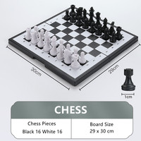 Jeu d'échecs magnétique personnalisé pour enfants - Design pliable portable en ABS, réutilisable, idéal pour les fêtes de Noël