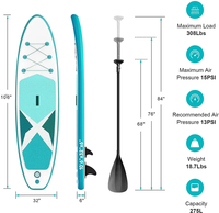Planche de paddle gonflable de haute qualité, 320 cm, multicolores, pas chère, planches de SUP souples
