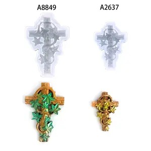 A2637 A8849 가시 크로스 에폭시 실리콘 몰드 diy 배낭 장식 키 체인 보석 금형