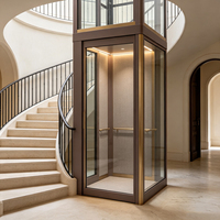 Ascensore Residenziale Personalizzato per Villa, Capacità 400kg, Azionamento Idraulico a Trazione, Applicazione Interna ed Esterna