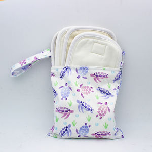 Bajo MOQ personalizado 20*25cm bolsas de bebé de un solo bolsillo para niños pañal impermeable con cremallera bolsa húmeda - Product Image 2