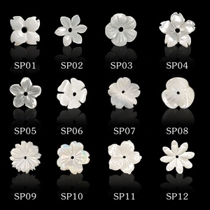 6mm intagliato <span class=keywords><strong>madreperla</strong></span> naturale bianco mare conchiglia orecchino di fiori per <span class=keywords><strong>orecchini</strong></span> accessori per capelli accessori per la produzione di gioielli - Product Image 2