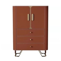Meuble de rangement moderne et élégant, console en similicuir, grande capacité, gain de place, pour hôtel, appartement, salon