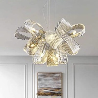 Luminaires suspendus modernes pour salon, salle à manger, hôtel, design personnalisé, luminaires suspendus en cristal LED, fleurs, lustres de luxe