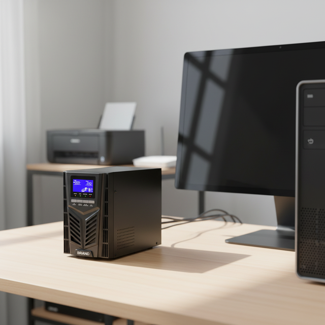 1KVA High Frequency Pure Sine Wave Online UPS for Home/Office 110V-220V Auto-Adjust Overvoltage Protection