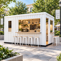 Café de luxe en conteneur Etodevice avec comptoir de boissons, restaurant en conteneur maritime, équipement de cuisine haut de gamme, restaurant mobile