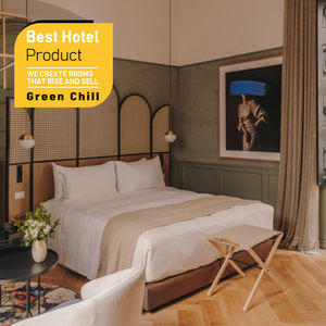 Juego de Muebles de Dormitorio de Hotel de Madera Sólida, Diseño Artístico Moderno, Servicio Completo de Diseño y Construcción para Hoteles Boutique - Product Image 1