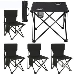 Ensemble table et chaises pliantes d'extérieur avec porte-gobelets pour camping et plage - Product Image 4