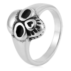 yunnique <b>Skull</b> <b>Ring</b> Men's Stainless Steel Silver Punk Style Geometric Skeleton Design Wedding Gift Jewelry - Product Image 1
