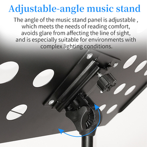 Leggio Musicale Portatile e Pieghevole per Uso Domestico per Spartiti di <span class=keywords><strong>Pianoforte</strong></span> Chitarra Batteria Guzheng Violino Accessori per Strumenti Musicali - Product Image 4