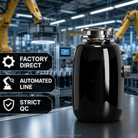 Fabrieksdirect 1PK Borstelloze RVS Elektrische Continue Voeding Draagbare Huishoudelijke Voedselafvalvermaler met Geluidsdempende Technologie
