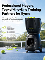 Máquina de Tenis Profesional con APP e IA, Robot de Tenis con Gran Capacidad de Pelotas y Ejercicios Personalizados para Entrenamiento en Clubes y Academias