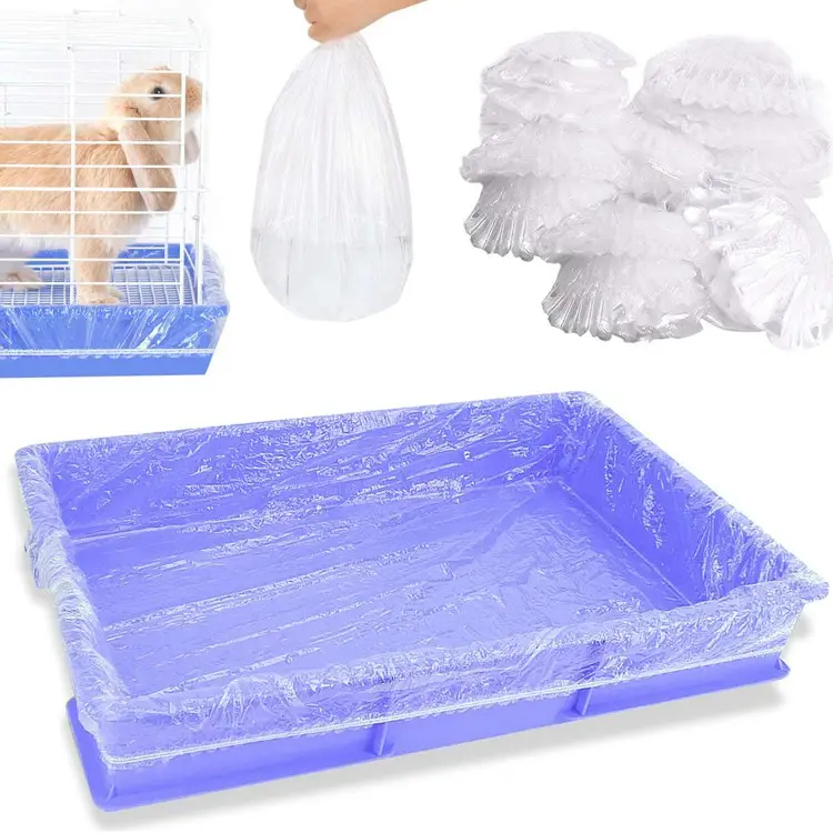 pe food grade cling wrap film Disposable Rabbit Cage Liner Clear Plastic Bunny Bag Toilet Film Hamster Totoro Hedgehog Animals
